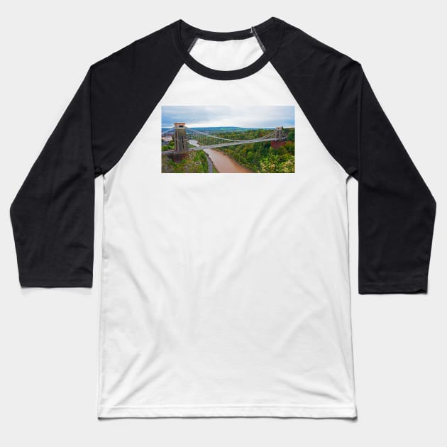 Clifton Suspension Bridge Baseball T-Shirt by Graz-Photos